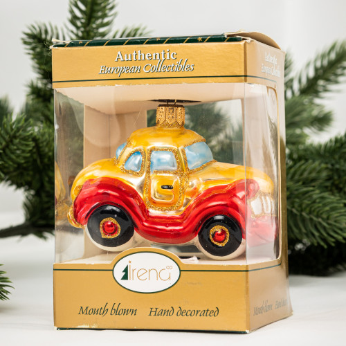 Елочное украшение Машина, стекло, 7 см., 1 шт., Irena CO (54020)