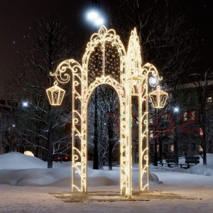Светодиодная арка Золотые ворота 3.1*4.23 м., теплый-белый, Conso (ARK-006-1001)