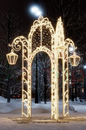 Светодиодная арка Золотые ворота 3.1*4.23 м., теплый-белый, Conso (ARK-006-1001)