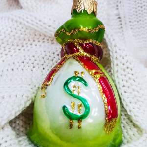 Елочное украшение Денежный мешок h-10 см., Коломеев (ФУ-230)