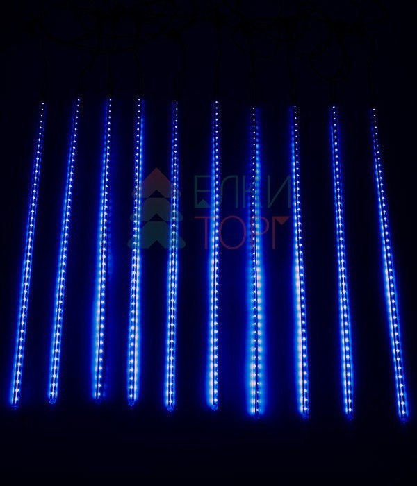 Гирлянда Тающие сосульки 10*0.8 м., 24V., 720 синих LED ламп, коннектор, черный ПВХ, Beauty Led (CCL720-10-1B) в Белгороде