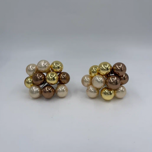 Гроздь стеклянных шаров Ягодный хоровод 2 см., 10 шт., жемчужный/золото/коричневый, Christmas DeLuxe (89863) в Санкт-Петербурге