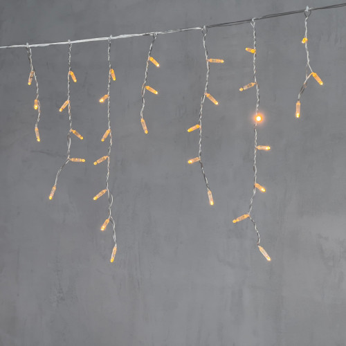 Светодиодная бахрома с колпачком 3,1*0,5 м., 120 экстра теплых белых LED ламп, прозрачный провод ПВХ, IP65, LTC (PIL120CAP-10-2EWW)