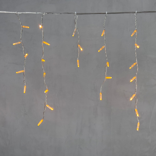 Светодиодная бахрома с колпачком 3,1*0,5 м., 120 экстра теплых белых LED ламп, прозрачный провод ПВХ, IP65, LTC (PIL120CAP-10-2EWW)