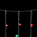 Светодиодный занавес 2*3 м., 600 разноцветных LED ламп, облегченный, прозрачный провод ПВХ, LTC (PCL600NOT-10-2M)