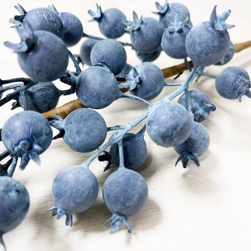 Ветвь из голубых ягод 70 см., Christmas DeLuxe (89509)