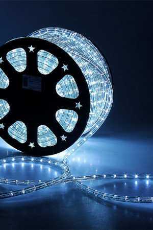 Светодиодный Дюралайт Ø13 мм., Белый с Мерцанием 220В, 36 LED/м., Свечение 360°, IP65, Бухта 100м., Laitcom (F3-H2-220V-BL-W)