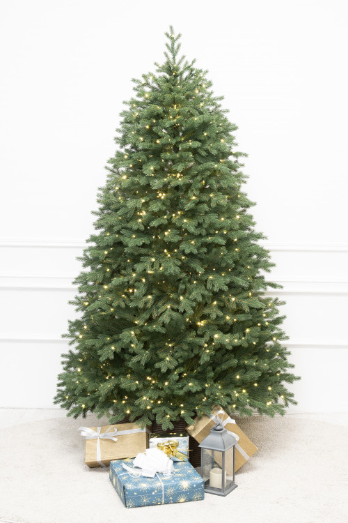 Искусственная елка Русская 270 см., 1920 теплых белых микро LED ламп, 100% литая хвоя, ЕлкиТорг (268270) в Санкт-Петербурге