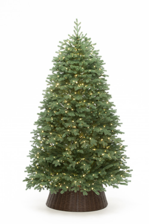 Искусственная елка Русская 270 см., 1920 теплых белых микро LED ламп, 100% литая хвоя, ЕлкиТорг (268270) в Санкт-Петербурге