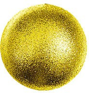Шар из пенофлекса с блестками Искристый 80 мм., золото, ПромЕлка (SHI-80GOLD)