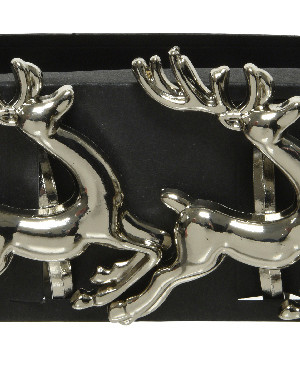 Кольца для салфеток Оленята 4 см., 4 шт., серебро., Kaemingk (607997/1)