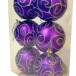 Набор шаров Ривьера - 8 см., цвет - фиолетовый, кол-во 6 шт., пластик (521787) в Благовещенске
