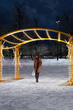 Светодиодная арка Золотая Пергола 5.8*3.15 м., Conso (ARK-027-1001)