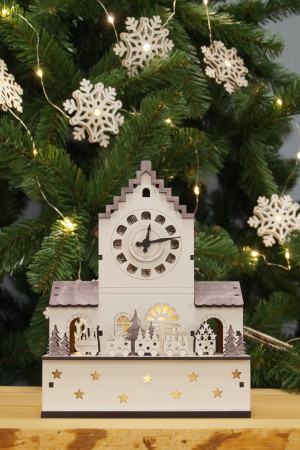 Светильник рождественский музыкальный Банхофф 21*17 см., на батарейках, Lampirida (4519)