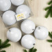 Набор пластиковых шаров Глория 100 мм., белый глянцевый, 4 шт., ЕлкиТорг (150444) в Санкт-Петербурге
