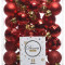 Набор елочных украшений Звездный 30 мм, 33 предмета, красный, Kaemingk (023468)
