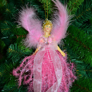 Украшение на елку Принцесса 20 см. Розовый (21837)