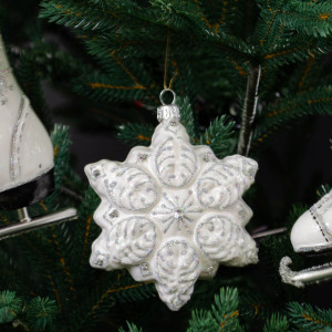  Набор украшений Коньки со снежинкой 3 шт., стекло, Витус (63160)