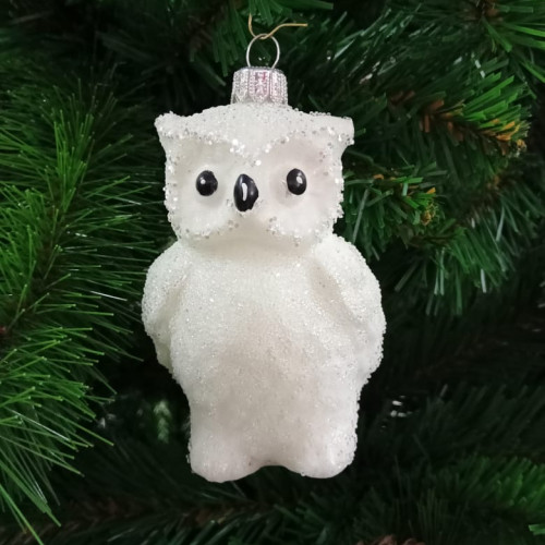 Елочное украшение Сова, стекло, 10 см., 1 шт., Irena CO (54225)