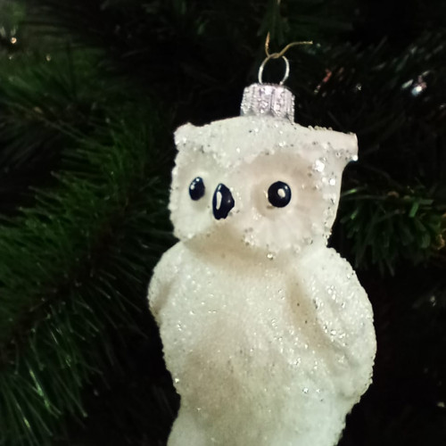 Елочное украшение Сова, стекло, 10 см., 1 шт., Irena CO (54225)