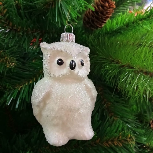 Елочное украшение Сова, стекло, 10 см., 1 шт., Irena CO (54225)