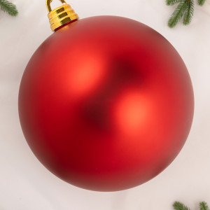Шар пластиковый матовый 300 мм., красный, ЕлкиТорг (150700)