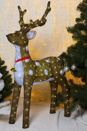 Светодиодная фигура Косуля 80×130×50 см., акрил, 228 LED, 8 режимов, 24 В., свечение белое, Luazon Lighting (3613099)
