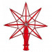 Елочная макушка Звезда монтажная, стекло,красный, Ёлочка (С1537/1)