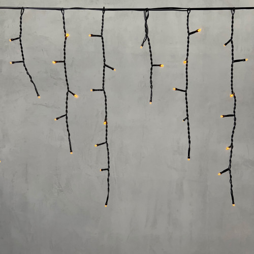 Светодиодная бахрома 4,9*0,5 м., 240 желтых LED ламп, черный провод ПВХ, Beauty Led (PIL240-11-2Y) в Санкт-Петербурге