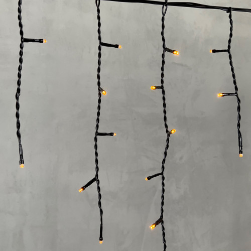 Светодиодная бахрома 4,9*0,5 м., 240 желтых LED ламп, черный провод ПВХ, Beauty Led (PIL240-11-2Y) в Санкт-Петербурге