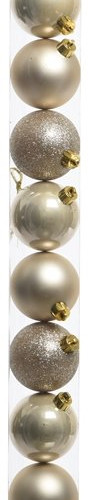 Набор пластиковых шаров  Сказка 60 мм, жемчужный, 10 шт, Kaemingk (020176) 