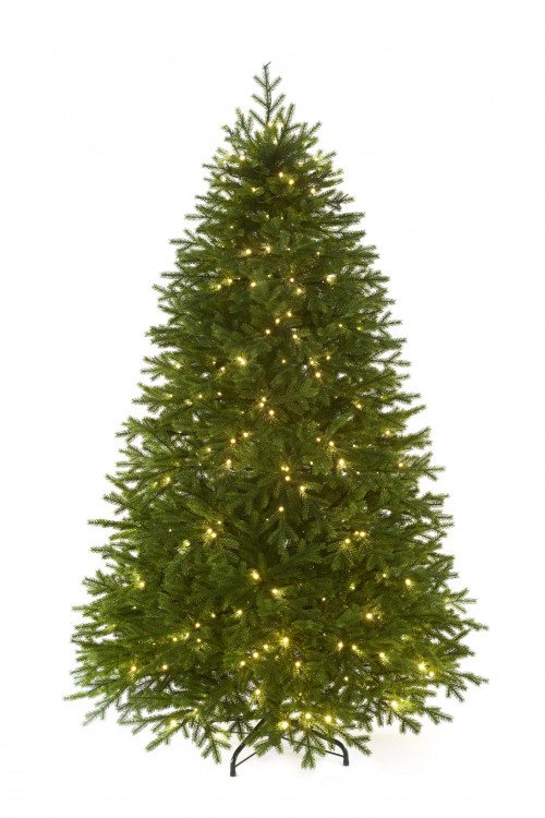 Искусственная ель Версальская 180 см., 370 теплых белых LED ламп, литая хвоя, Max Christmas (ЕСВЛ18)