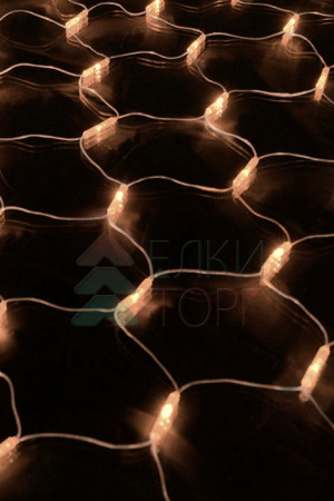 Светодиодная сетка 2*3 м., 384 теплых белых LED ламп, прозрачный ПВХ, Beauty Led (NTL384M-10-2WW)