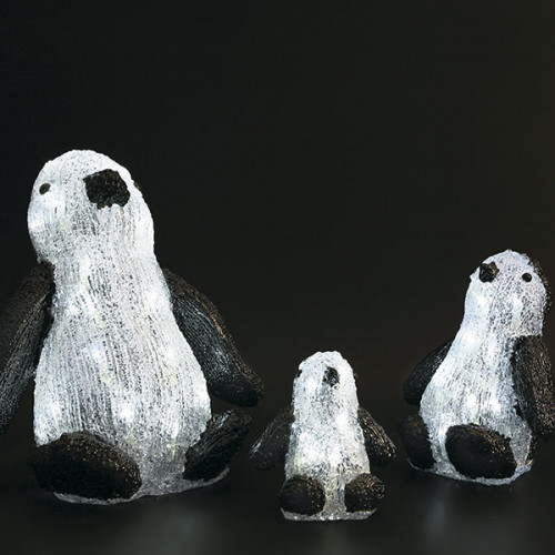 Светодиодная фигура Семья пингвинов 23,16,11 см., 24V, 80 холодных белых LED ламп, Beauty Led (L-A-P002A)
