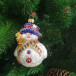 Елочное украшение Снеговик в шарфе, стекло, 12 см., 1 шт., Irena CO (54237)