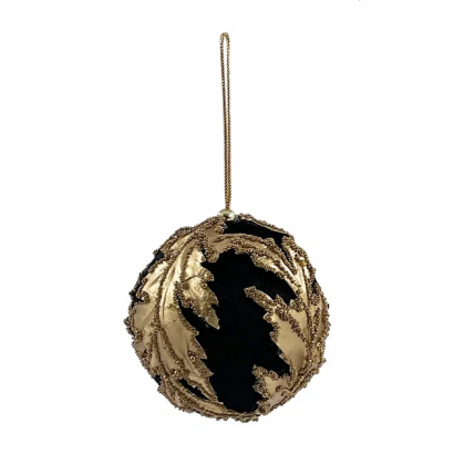 Винтажный шар Версаль 9 см., черный, 1 шт., Christmas De Luxe (86526)