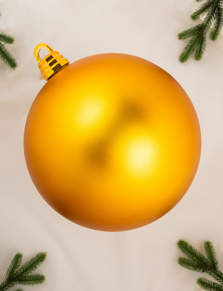 Шар пластиковый матовый 300 мм., золотой, ЕлкиТорг (150701)