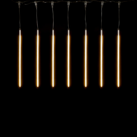Гирлянда Тающие сосульки 10*0.8 м., 24V., 720 теплых белых LED ламп, коннектор, черный ПВХ, LTC (CCL720-10-1WW) — 