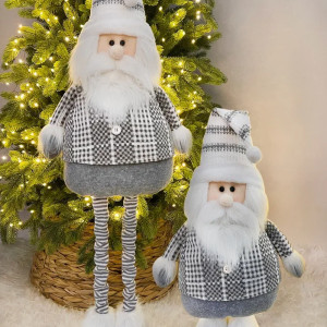 Игрушка Гном телескопический 50-91 см., серый, Christmas DeLuxe (89318)