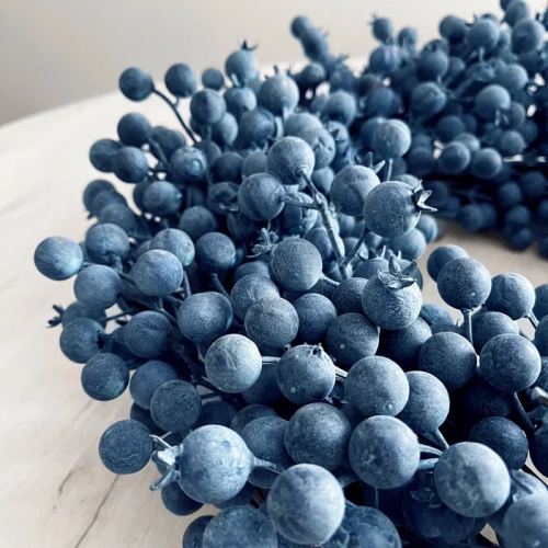 Венок из голубых ягод  60 см., Christmas DeLuxe (89968)