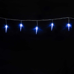 Гирлянда Сосульки 4 м., Белые 12 см., 24В, 16 LED, провод прозрачный ПВХ, IP54, LTC (IC12.16-10-1W)