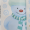 Наклейки для декорирования Снеговик с полосатым шарфом 23*31 см., Kaemingk (461406/2)