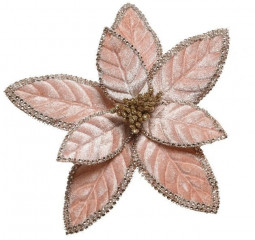 Декоративный цветок Пуансетия канди с узором 29*29 см, Kaemingk (629606/1)