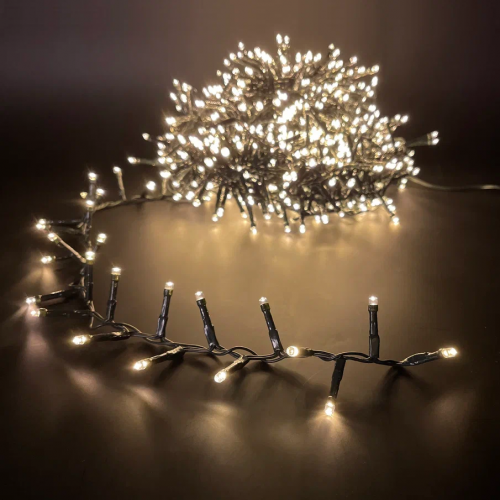 Светодиодная нить Snake Light 1000 теплых ламп, 20 м., 24В, 8 режимов, зеленый провод, для елки 230-260 см., Christmas DeLuxe (83771) в Санкт-Петербурге