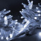 Светодиодная нить 100 холодных белых LED ламп, 10 м., 220В, мерцание, белый резиновый провод, Teamprof (TPF-S10CF-220V-RW/W)