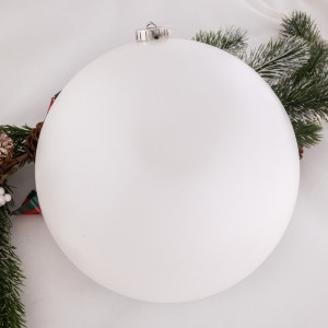 Шар пластиковый глянцевый 150 мм., белый, ЕлкиТорг (150102)