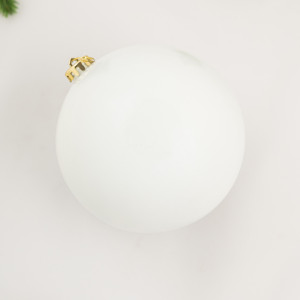 Шар пластиковый глянцевый 150 мм., белый, ЕлкиТорг (150102)