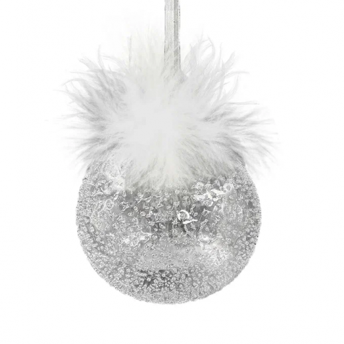 Набор стеклянных шаров Ледяной дождь 100 мм., 6 шт., прозрачный, Christmas DeLuxe (14032) в Санкт-Петербурге