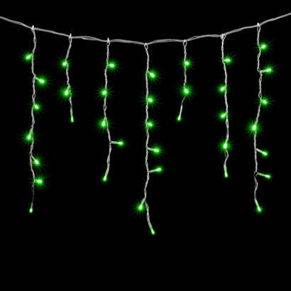 Светодиодная бахрома 3,1*0,5 м., 150 зеленых LED ламп, прозрачный провод ПВХ, Beauty led (PIL150-10-2G)
