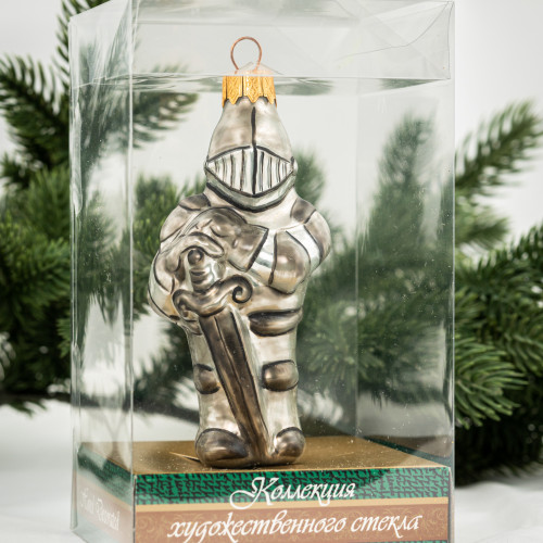 Елочное украшение Рыцарь, стекло, 11 см., 1 шт., Витус (А218)